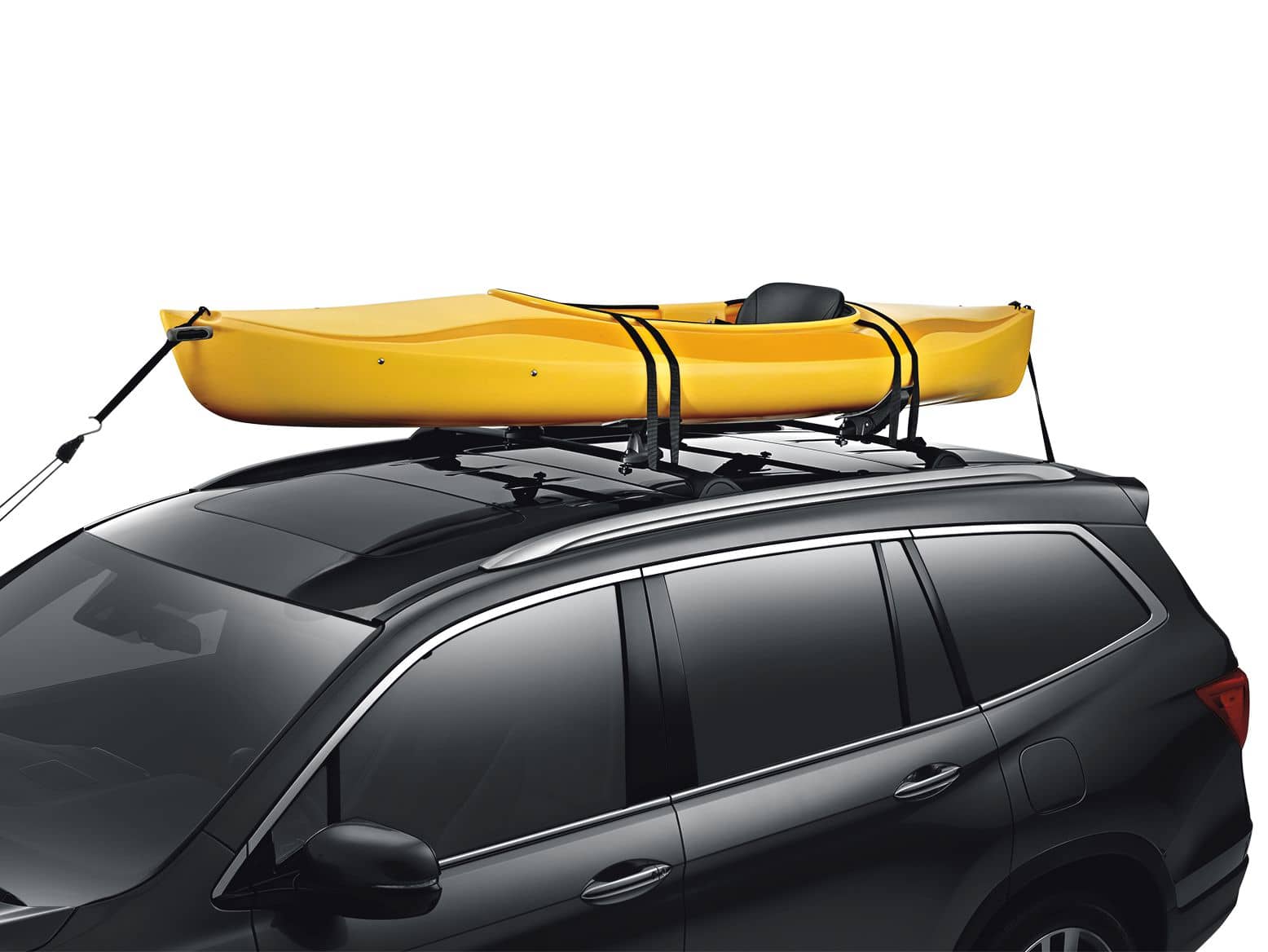 2016 Honda Pilot Suv With Thule Aeroblade Roof Rack Crossbars Youtube