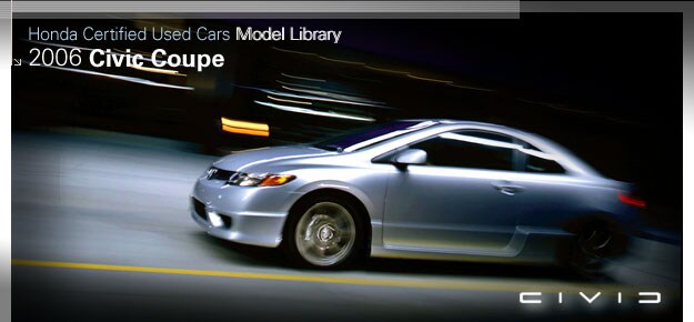 Honda Certified Used Cars Model Library - 2006 Civic Coupe