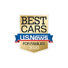 U.S. News and World Report's 2020 Best Cars for Families Award logo is shown.