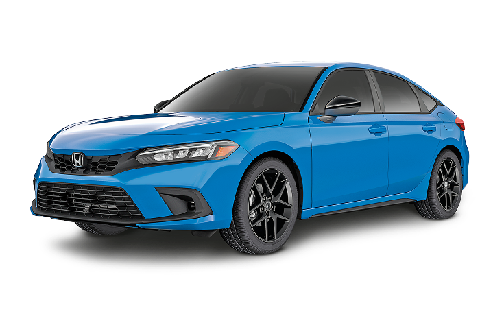 2022 Honda Civic Hatchback front studio against a plain white background (Compact Hatchback).