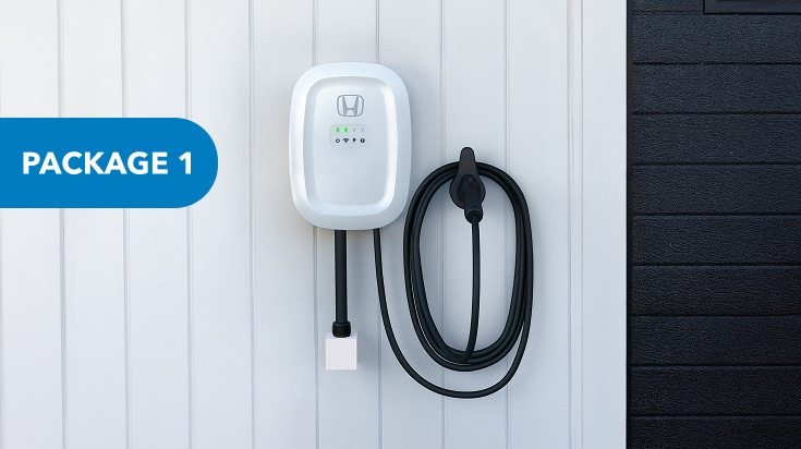 2026 Honda Home Charging Station Package 1 with a coiled charging cable and connector.