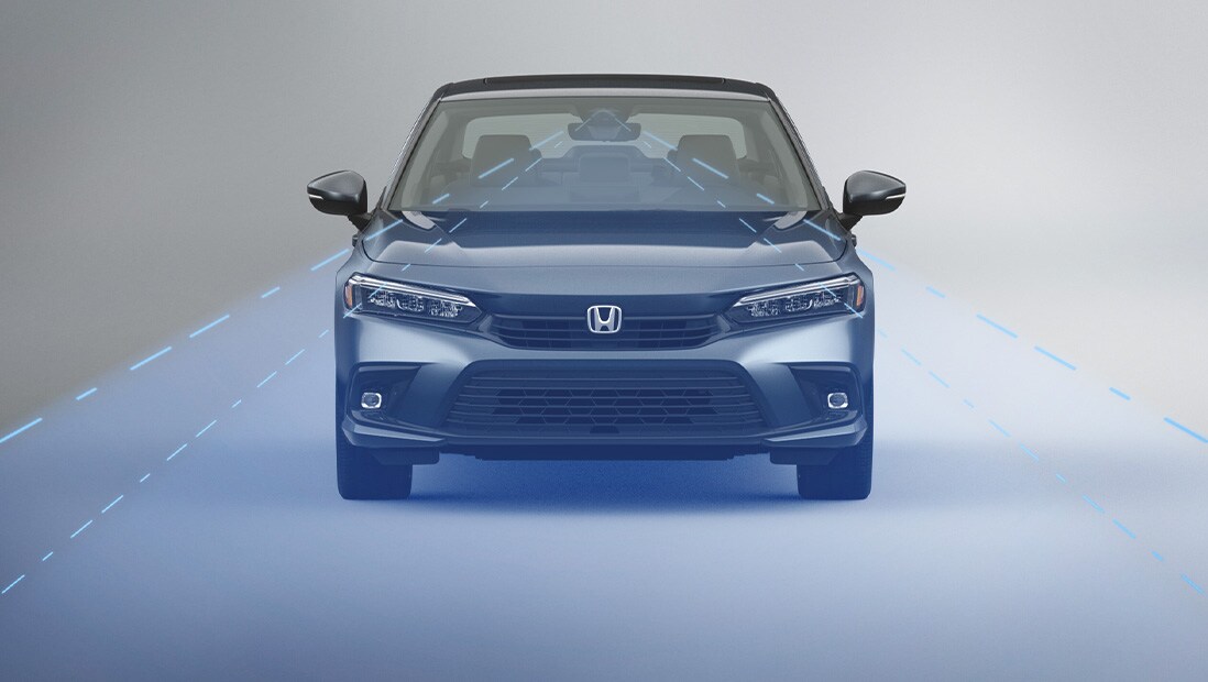 Demonstration of the Honda Sensing® Lane Keeping Assist System feature. Plays video. Opens a dialog.