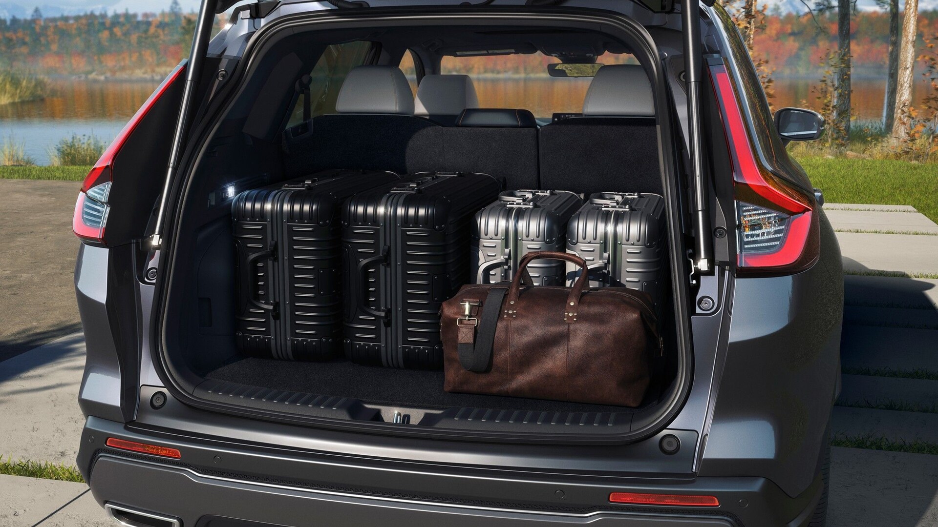 2026 Honda CR-V cargo area with seats folded