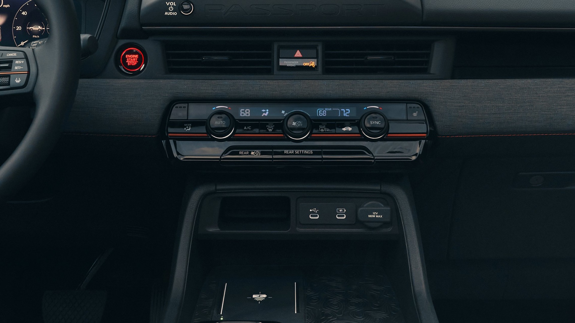 2026 Honda Passport cockpit 12.3-inch touchscreen