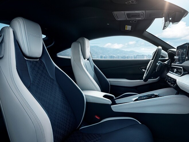 2026 Honda Prelude White Interior cabin passenger side profile.