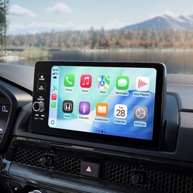 2027 Honda CR-V screen displaying Apple CarPlay on the dashboard (Compact Crossover SUV).