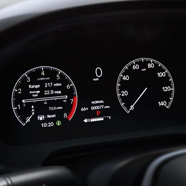 2027 Honda HR-V EX-L close up of the digital instrument cluster and gauges (Subcompact Crossover SUV).