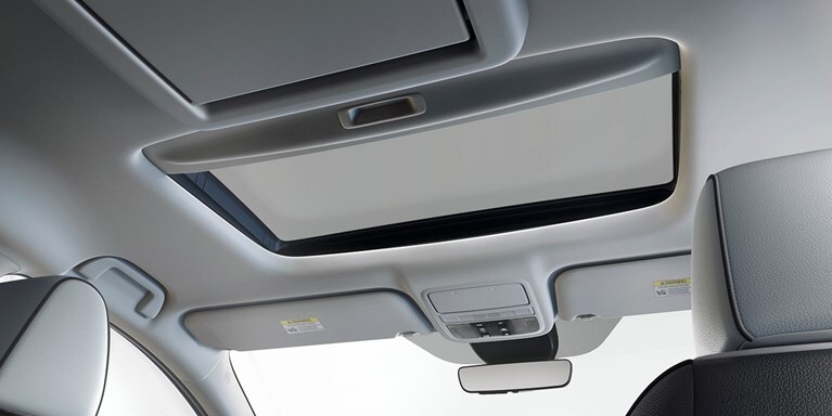 2027 Honda Odyssey Elite detail of the power moonroof and rear entertainment system (Minivan).