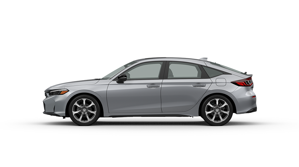 2027 Honda Civic Hatchback Sport Touring Hybrid in Solar Silver Metallic (Compact Hatchback).