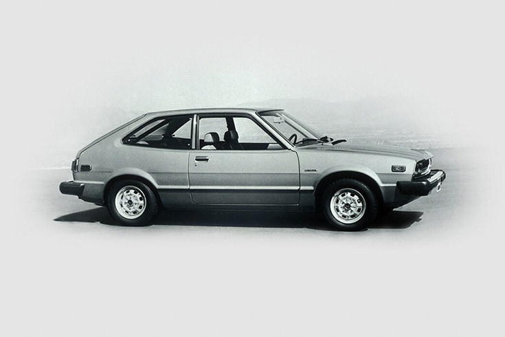 1976 Honda Accord in a professional studio environment.