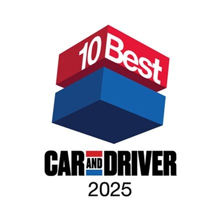 2025 Car and Driver’s 10Best Trucks and SUVs badge